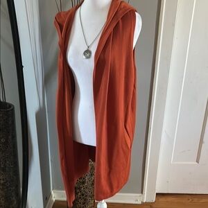 CYRUS Orange Sleeveless Hooded Vest